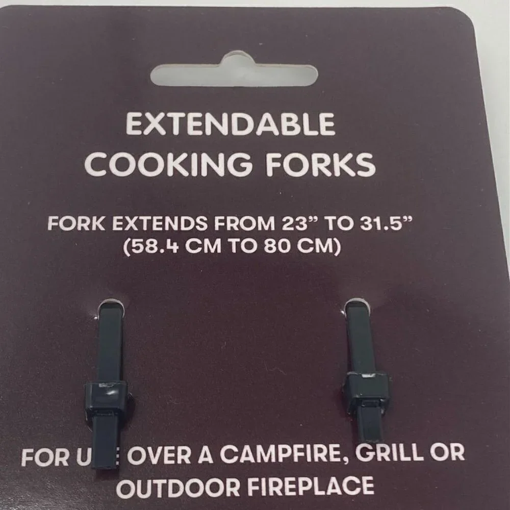 Hershey's S'mores 2pk Extension Fork Grill Tools Silver Glow in the Dark